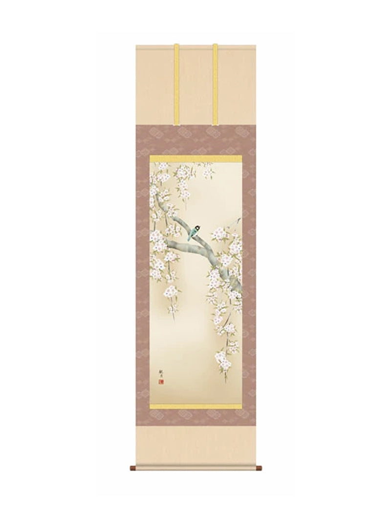 森山観月(三美会) 桜に小鳥 尺五