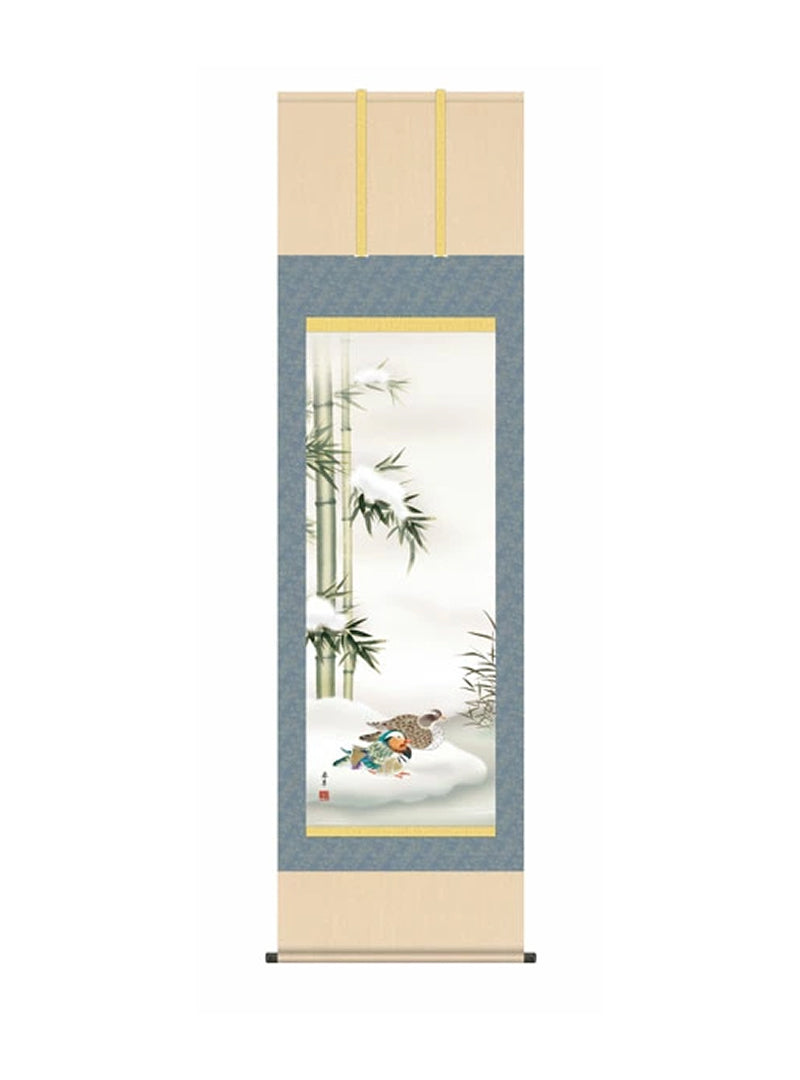 福田春草(曉山会) 鴛鴦 尺五