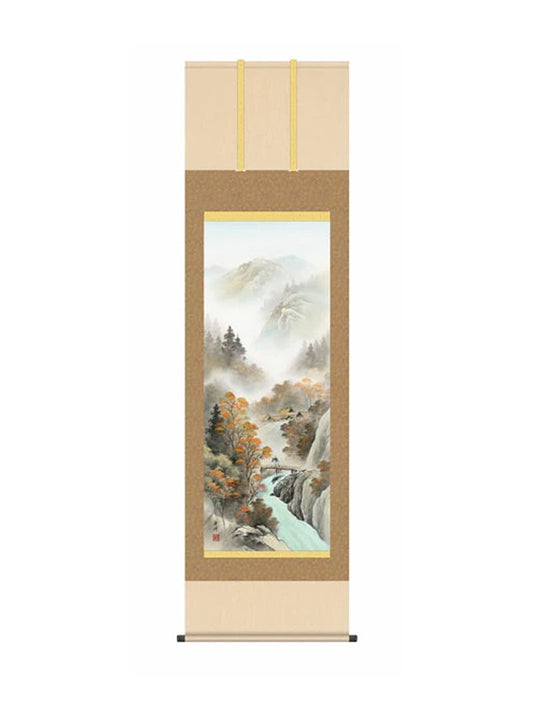 小林秀峰(趣粋会) 秋紅情景 尺五