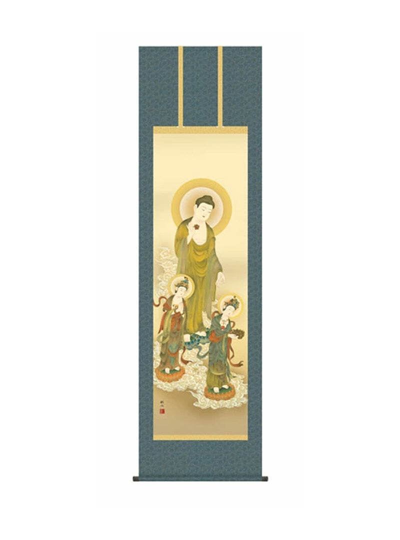 浮田秋水(草夕会) 阿弥陀三尊佛 尺五