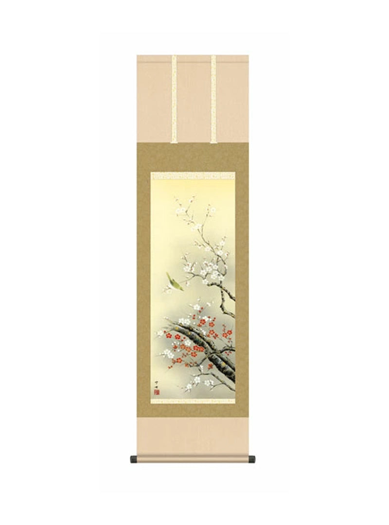 田村竹世(三美会) 紅白梅に鶯 尺三