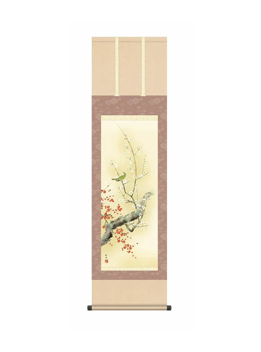 田村竹世(三美会) 紅白梅に鶯 尺三