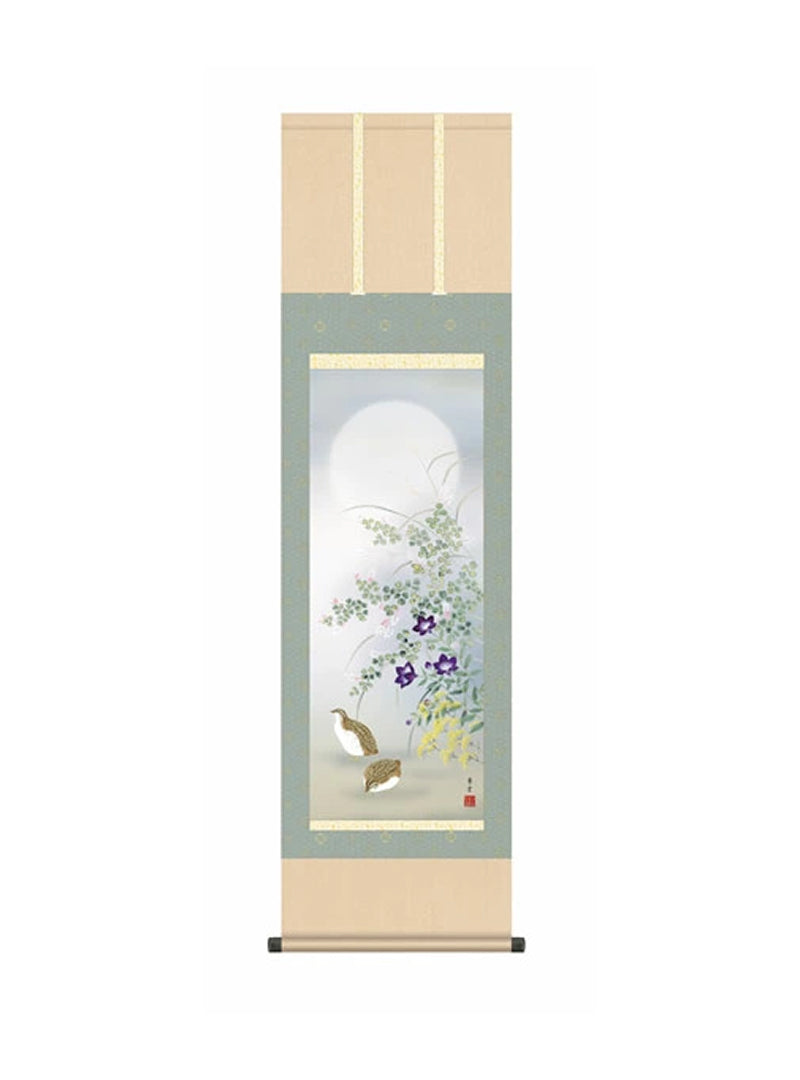 茂木蒼雲(草夕会) 秋草に鶉 尺三