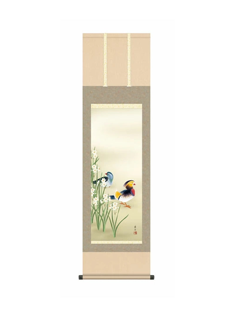 高見蘭石(三美会) 鴛鴦 尺三