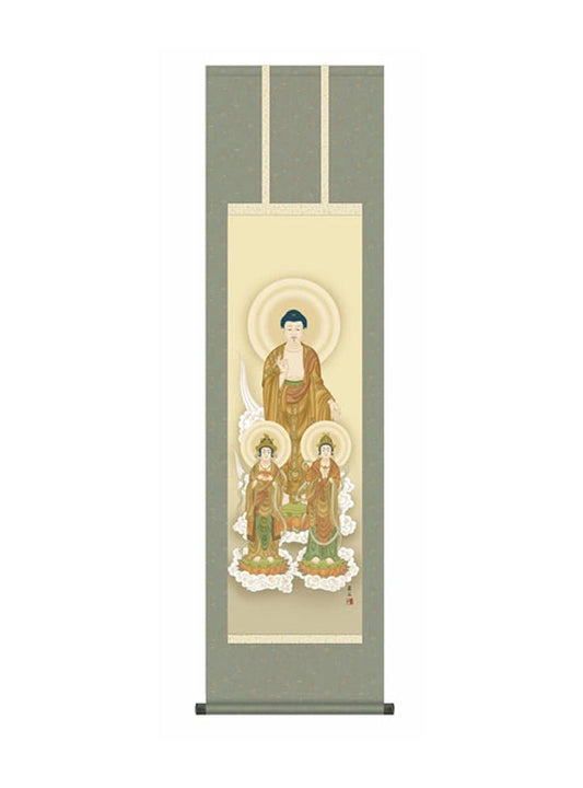 高見蘭石(三美会) 阿弥陀三尊佛 尺三