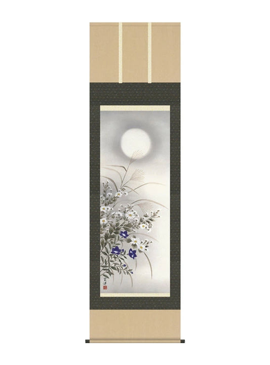 近藤玄洋 月に秋草(秋の花鳥) 尺五