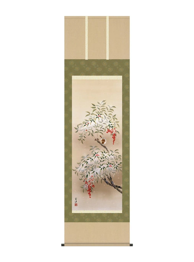 近藤玄洋 南天に雀(冬の花鳥) 尺五