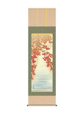緒方葉水 紅葉に頬白 尺五