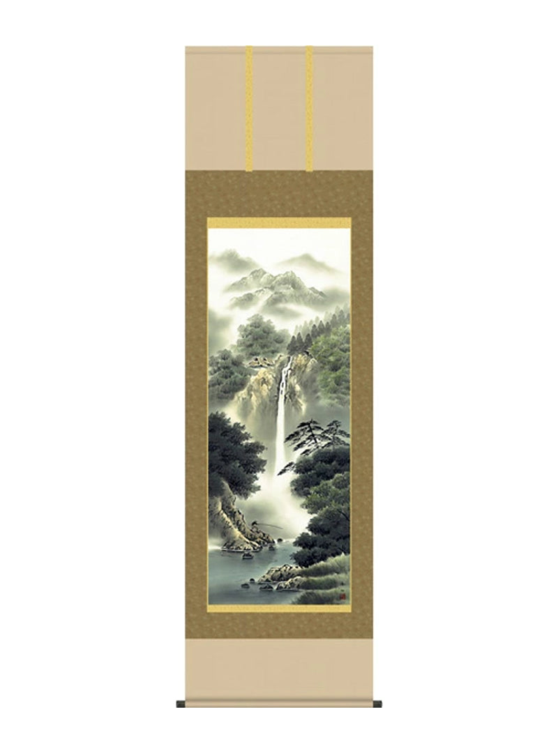 鈴村秀山 山水幽山渓谷 尺五