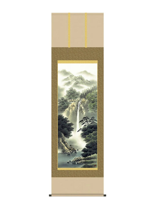 鈴村秀山 山水幽山渓谷 尺五