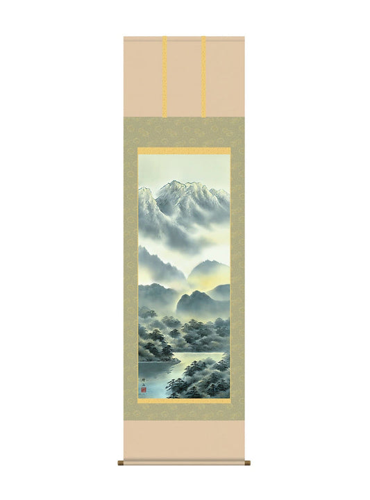 江本修山 彩色山水 尺五