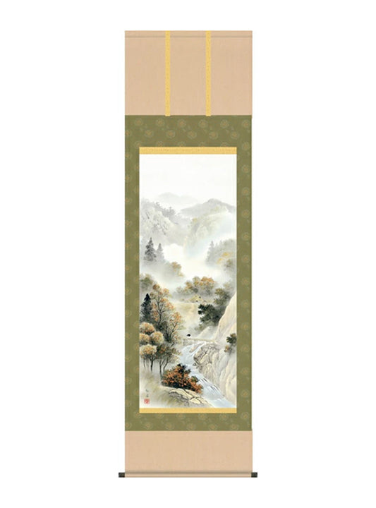 田口紅洋 山水彩色山水 尺五