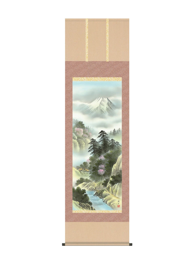 伊藤渓山 四季賞翫春万山乱 尺五