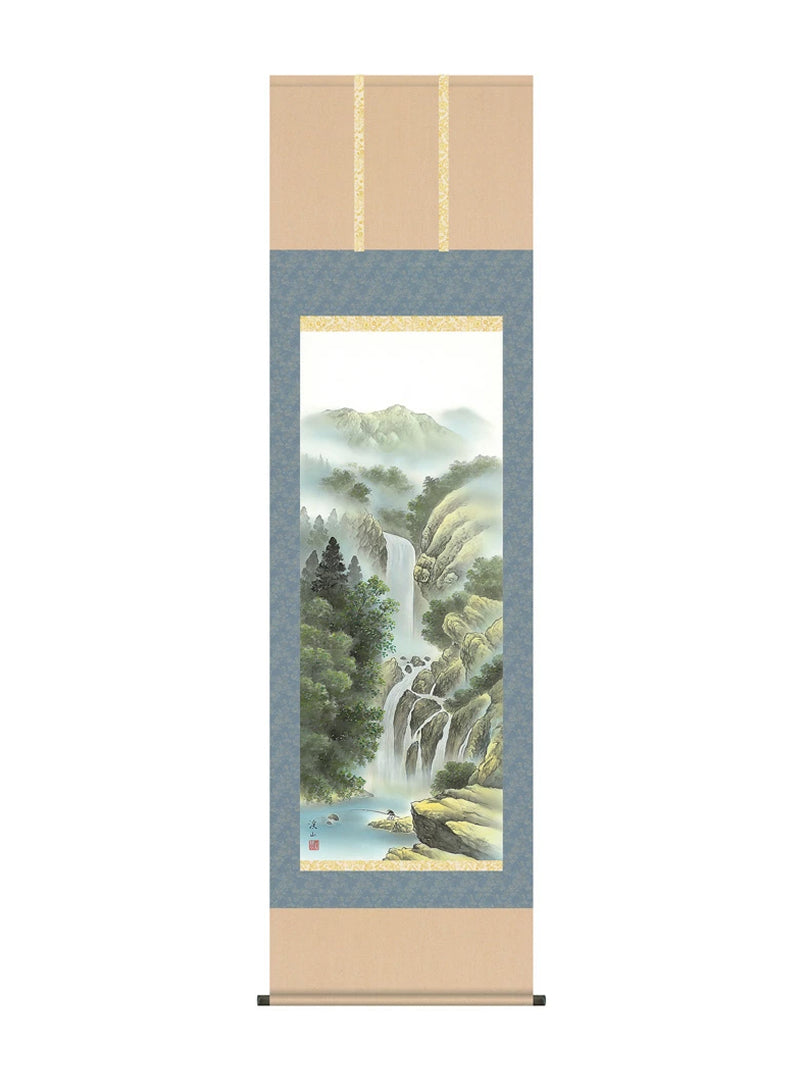 伊藤渓山 四季賞翫夏瀑布清冽 尺五
