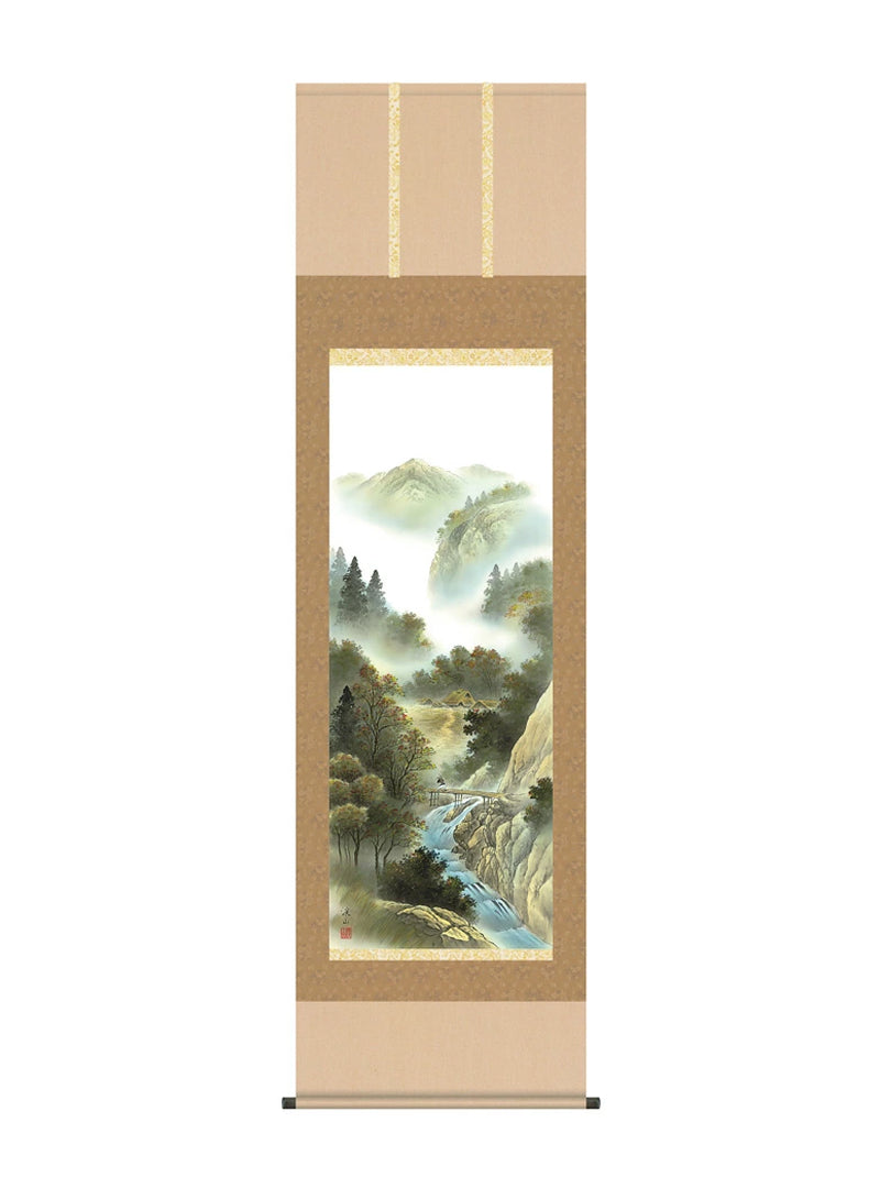 伊藤渓山 四季賞翫秋紅葉錦衣 尺五