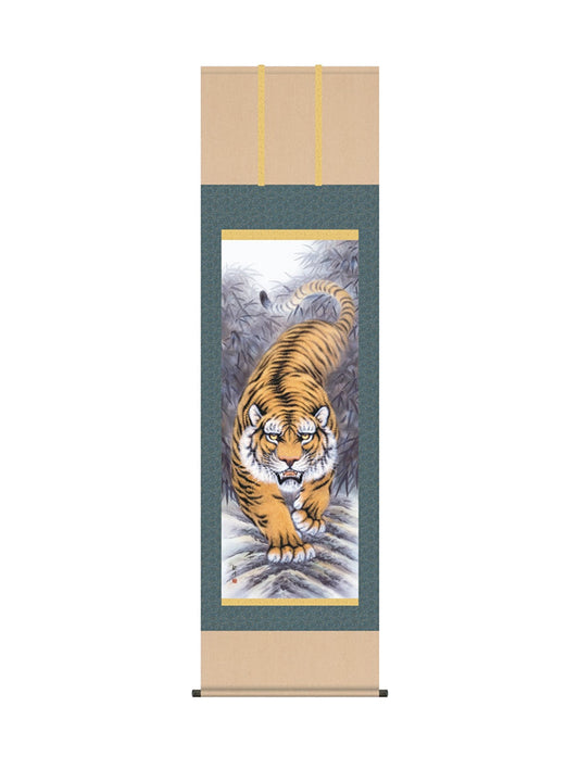 山村観峰 猛虎図 尺五