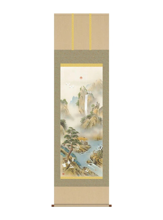 寺田薫風 蓬莱七福神長生図 尺五