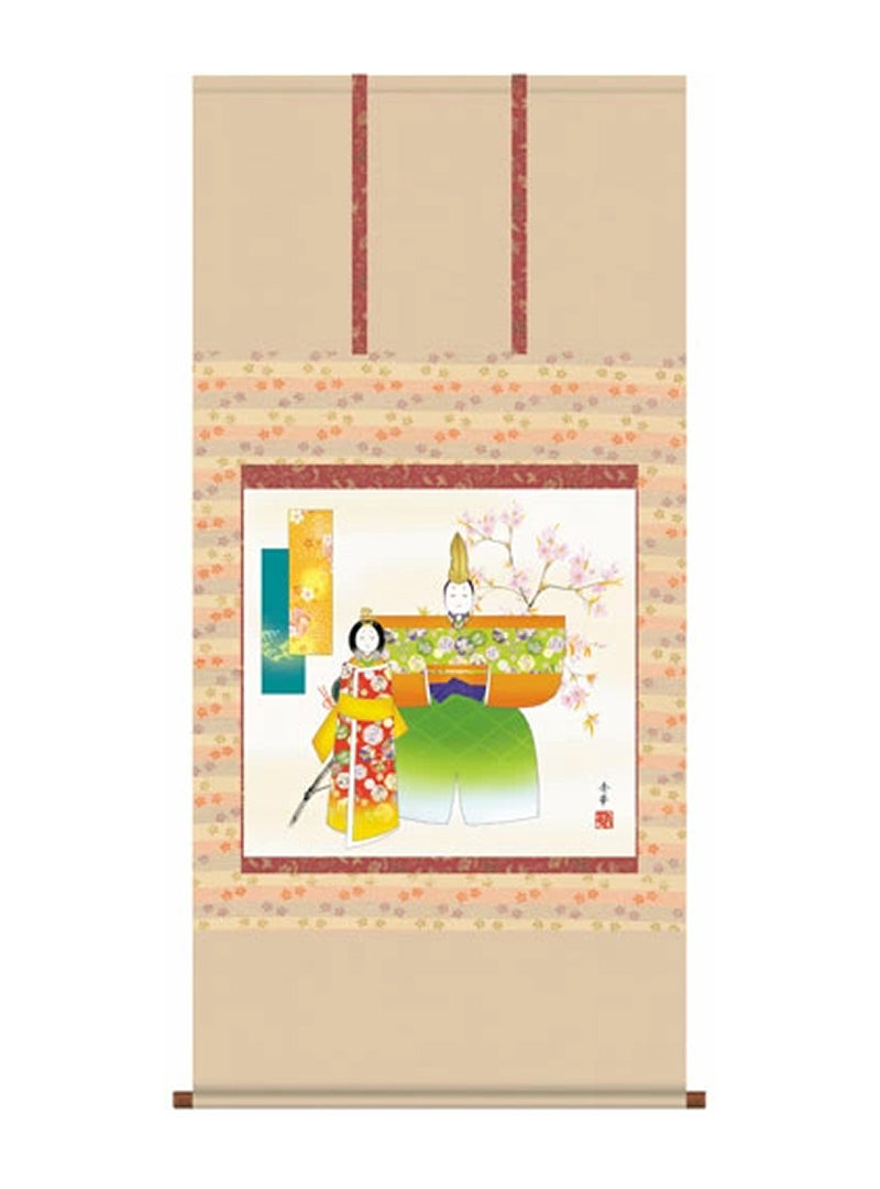 野川秀華 お雛さま立雛 尺八