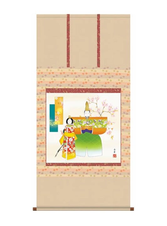 野川秀華 お雛さま立雛 尺八