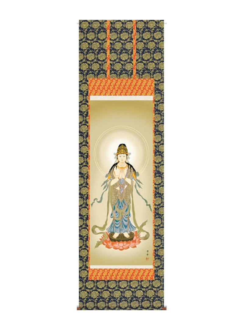 清水雲峰 仏書画聖観音 尺五