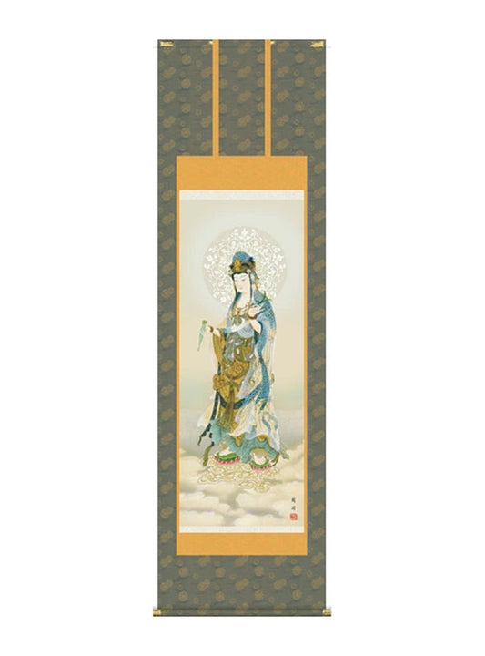高畠周峰 仏書画雲上観音 尺五