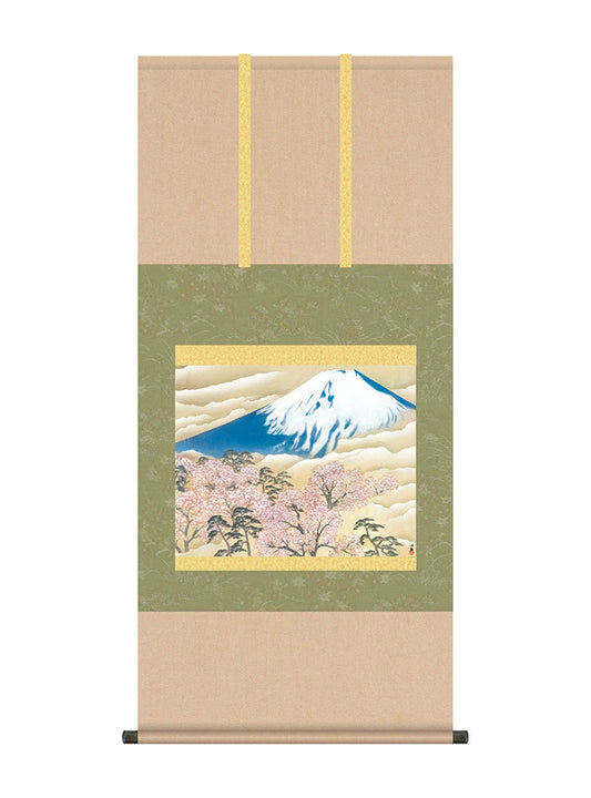 横山大観 富士に桜図 尺五