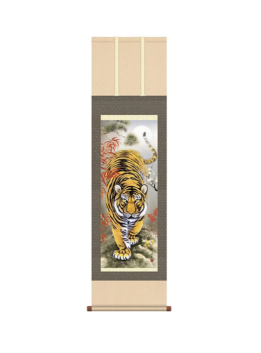 上村修香 吉祥猛虎満願図 尺三