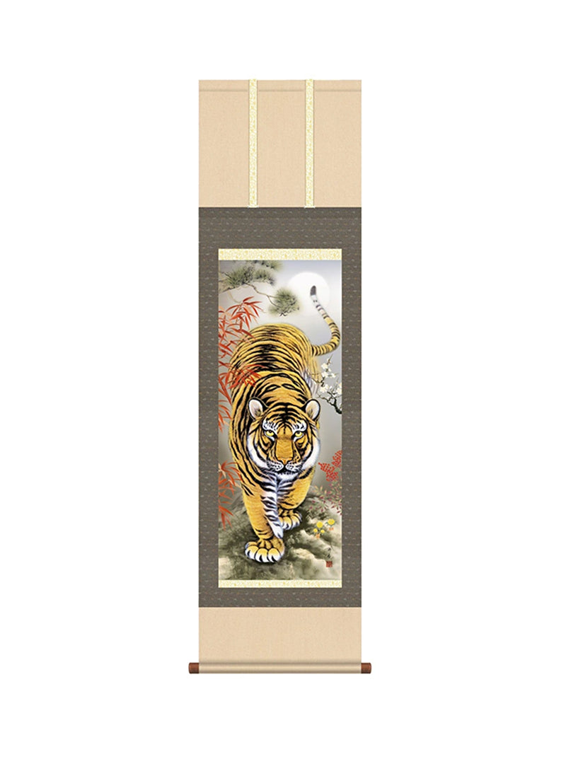 上村修香 吉祥猛虎満願図 尺三