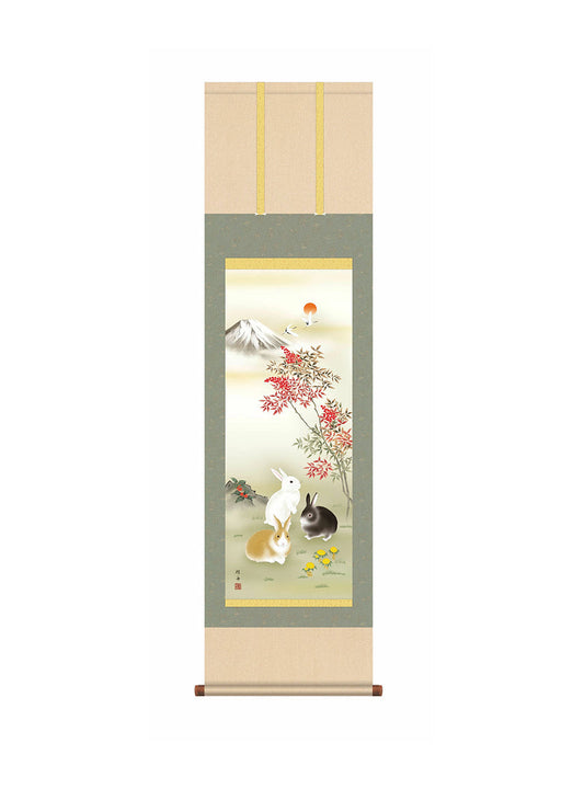 長江桂舟 三兎南天福寿 尺三