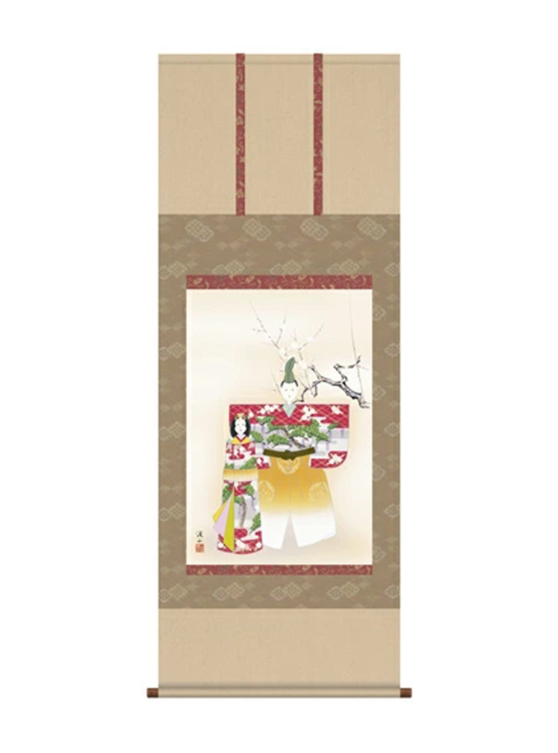 伊藤渓山 お雛さま立雛 尺五