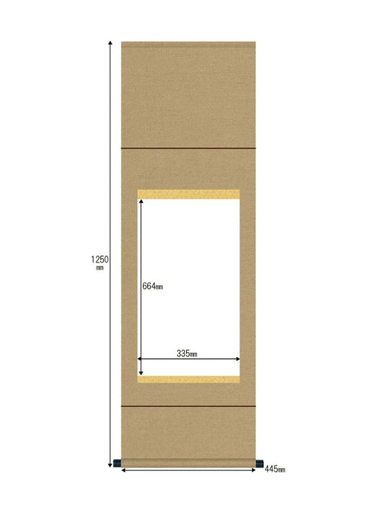 白抜趣彩軸 半折1/2 純綿丸表装