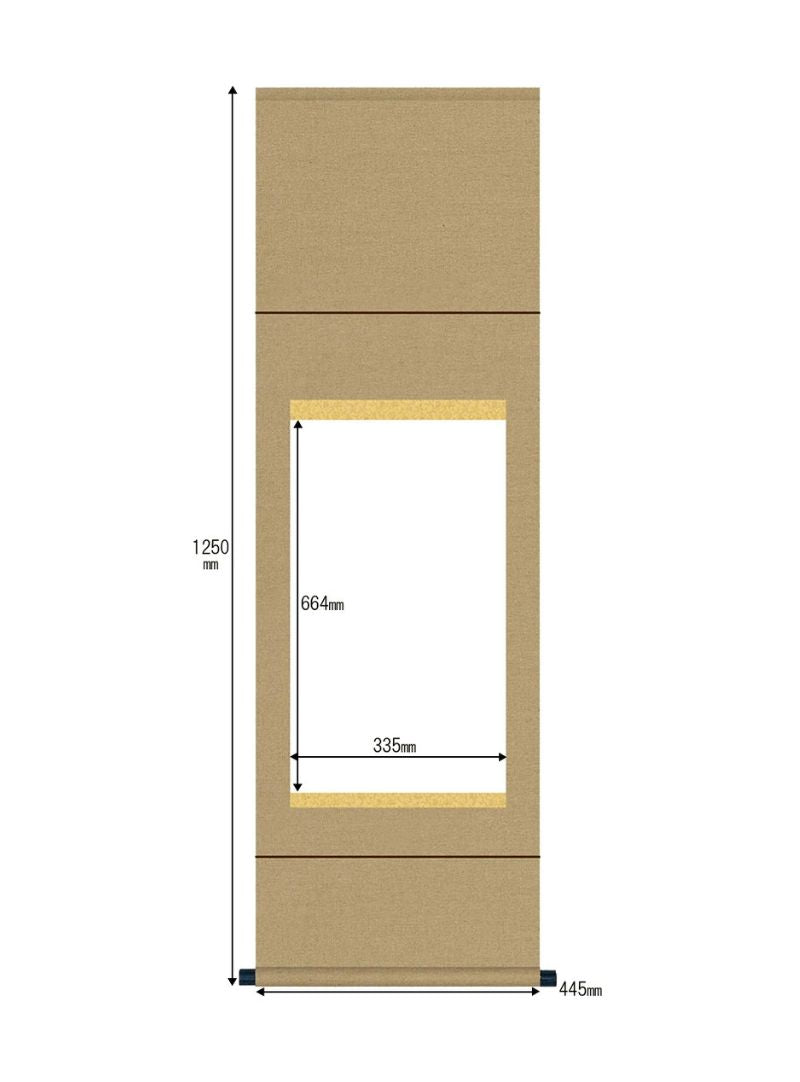 白抜趣彩軸 半折1/2 純綿丸表装